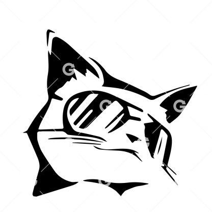 Cool Cat With Glasses SVG