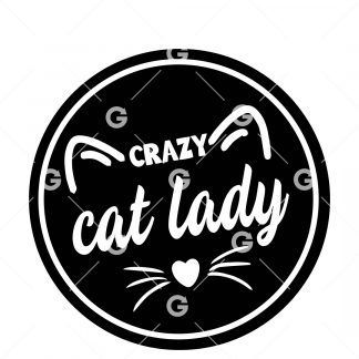 Crazy Cat Lady Decal SVG