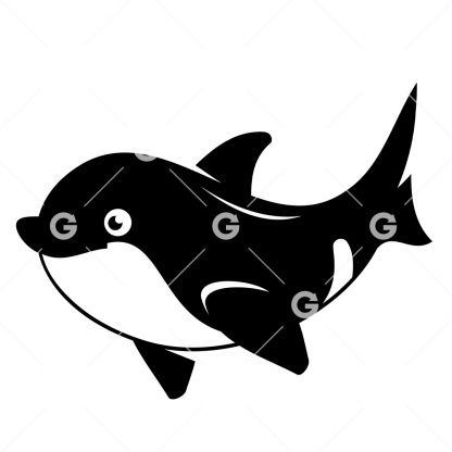 Cute Swimming Ocean Dolphin SVG