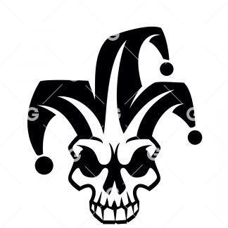 Halloween Evil Clown Skull SVG