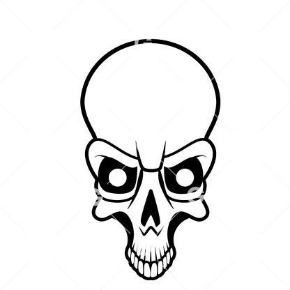 Evil Halloween Skull SVG