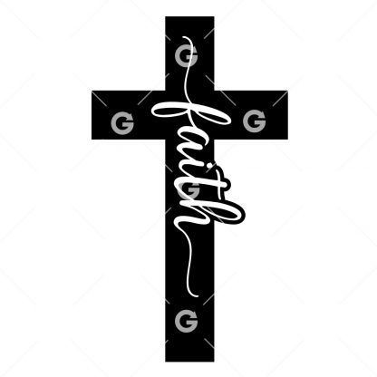Faith Large Cross SVG