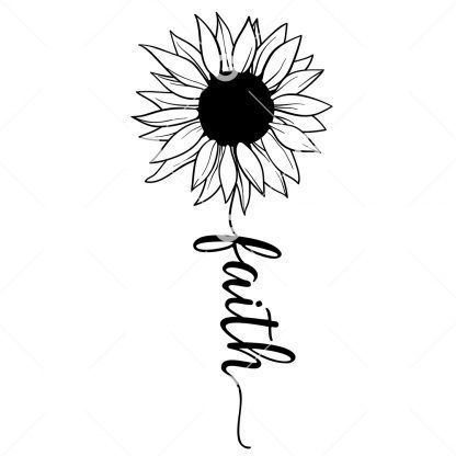 Faith Sunflower SVG