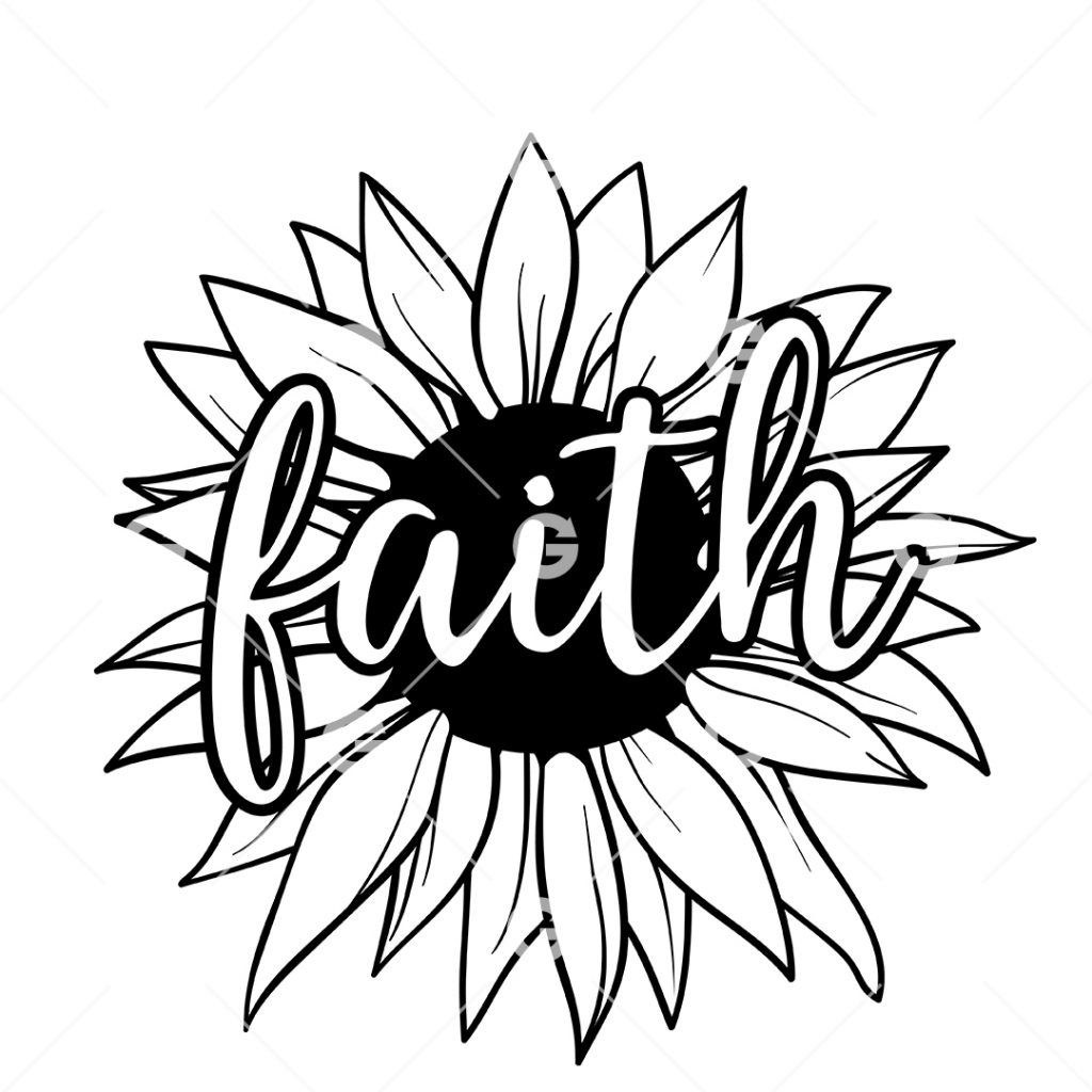 Faith Sunflower with Text SVG | SVGed