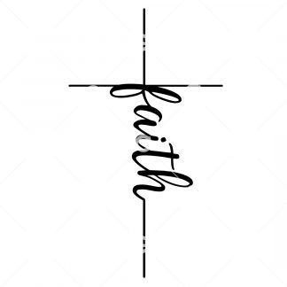 Faith Thin Cross SVG