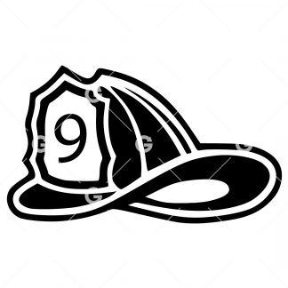 Firefighter Helmet #9 SVG
