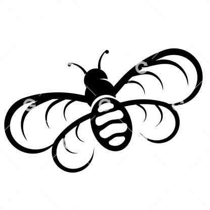 Cute Flying Honey Bee SVG
