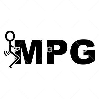 Fuck MPG Stickman Decal SVG