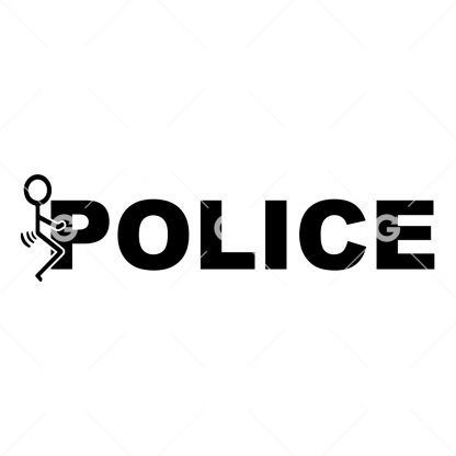 Fuck Police Stickman Decal SVG