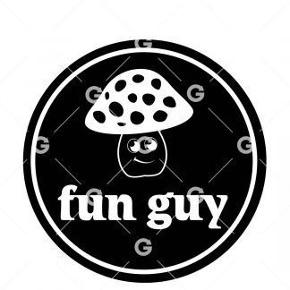 Fun Guy Mushroom Decal SVG
