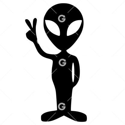 Alien Peace Symbol SVG