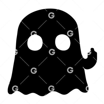 Ghost Middle Finger Decal SVG