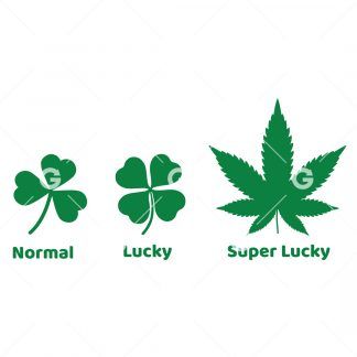 Super Lucky Weed Pot Leaf SVG