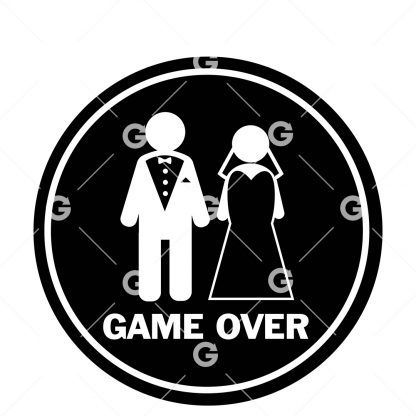 Game Over Stickman Decal SVG