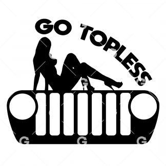 Go Topless Jeep Decal SVG