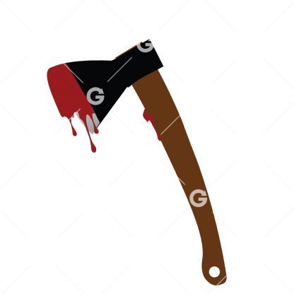 Halloween Axe with Dripping Blood SVG