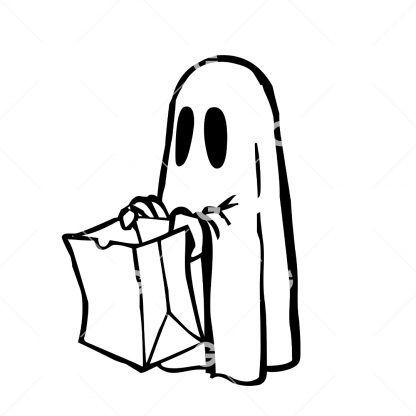 Halloween Ghost Trick or Treat SVG