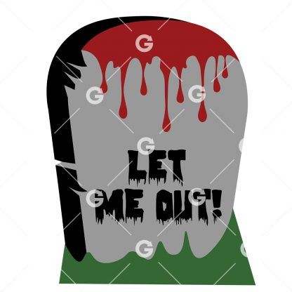 Halloween Tombstone Let Me Out SVG
