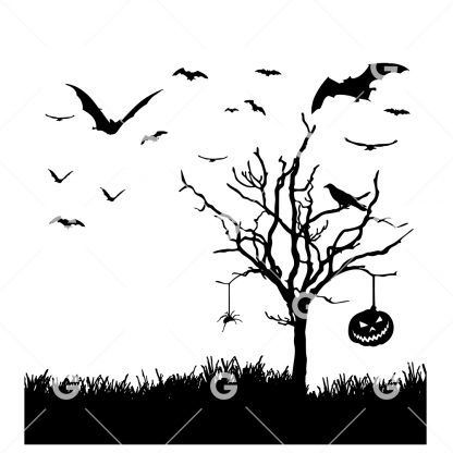 Halloween Scenery SVG