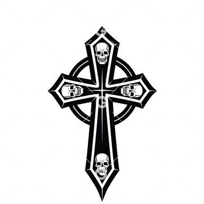 Halloween Skull Cross SVG