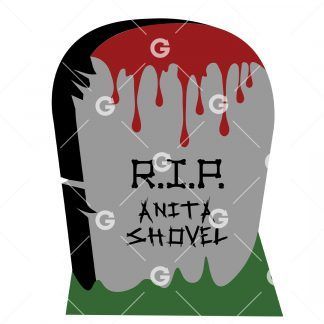 Halloween Tombstone Anita Shovel SVG
