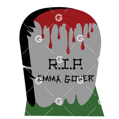 Halloween Tombstone Emma Goner SVG