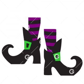 Halloween Witch Shoes SVG