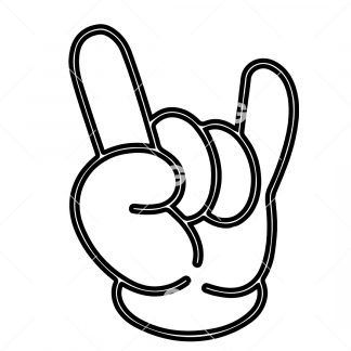 Hang Ten Hand Symbol SVG