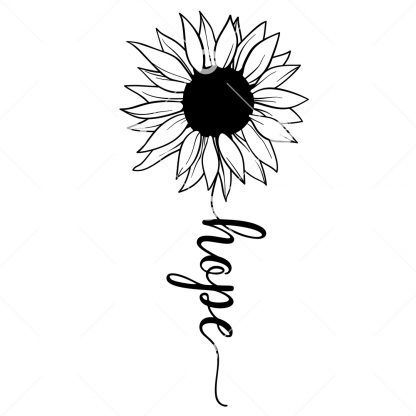 Hope Sunflower SVG