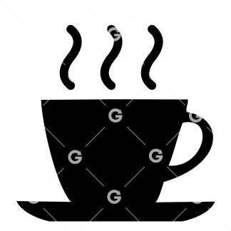 Hot Coffee Cup SVG
