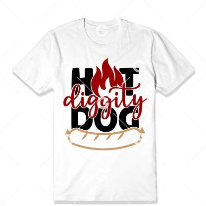 Hot Diggity Dog BBQ T-Shirt SVG