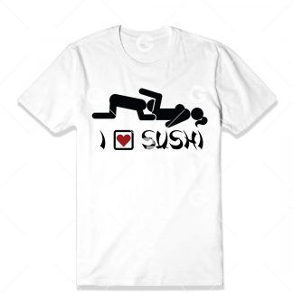 I Love Sushi Adult T-Shirt SVG