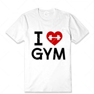 I Love The Gym T-Shirt SVG