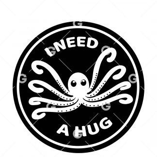 I Need A Hug Octopus Decal SVG