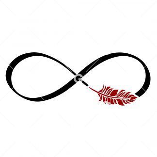 Feather Infinity Symbol SVG