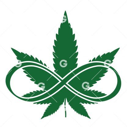 Pot Leaf Infinity Symbol SVG