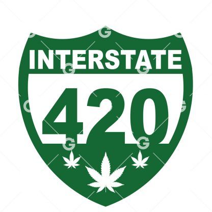 Interstate 420 Pot Leaf Decal SVG