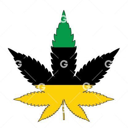 Jamaican Marijuana Pot Leaf SVG