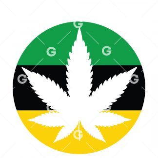 Jamaican Pot Leaf Decal SVG