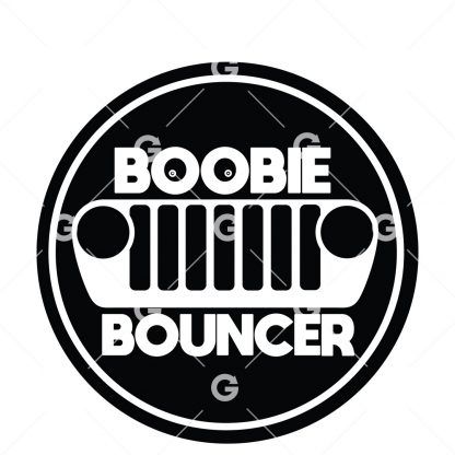 Jeep Boobie Bouncer Round Decal SVG