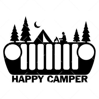 Jeep Happy Camper Decal SVG