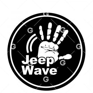 Jeep Wave Round Decal SVG