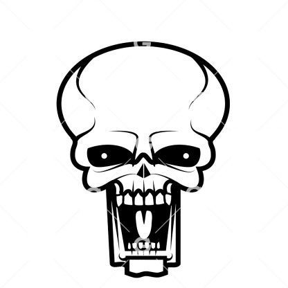 Laughing Spooky Halloween Skull SVG