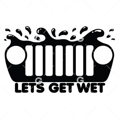 Lets Get Wet Jeep Decal SVG