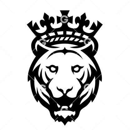 Lion With Crown SVG