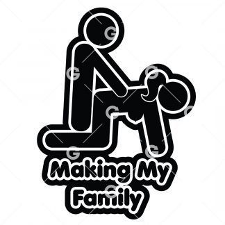 Making My Family Stickman Decal SVG