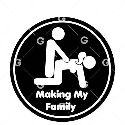 Making My Family Round Decal SVG
