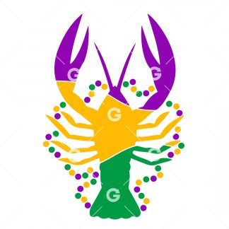 Mardi Gras Crawfish Symbol SVG