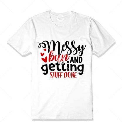 Messy Bun T-Shirt SVG