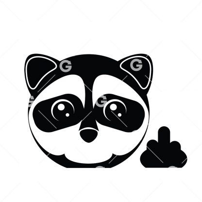 Middle Finger Racoon Decal SVG